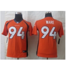 Nike Youth Denver Broncos #94 Ware Orange Jerseys