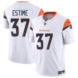 Youth Denver Broncos 37 Audric Estime White 2024 F U S E  Vapor Limited Stitched Football Jersey