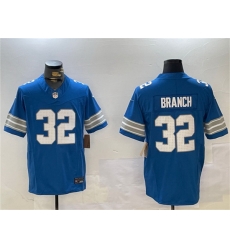 Men Detroit Lions 32 Brian Branch Blue 2024 F U S E  Vapor Limited Stitched Jersey