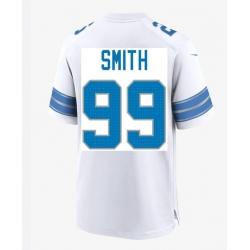 Men Lions Smith #99 White Jersey