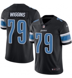 Nike Lions 79 Kenny Wiggins Black Men Stitched NFL Limited Rush Jersey