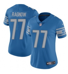 Nike Lions #77 Frank Ragnow Light Blue Team Color Womens Stitched NFL Vapor Untouchable Limited Jersey