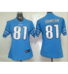 Women Nike Detroit Lions 81 Johnson Jersey