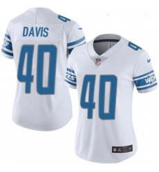 Womens Nike Detroit Lions 40 Jarrad Davis Limited White Vapor Untouchable NFL Jersey