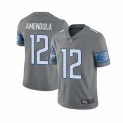 Youth Detroit Lions 12 Danny Amendola Limited Steel Rush Vapor Untouchable Football Jersey