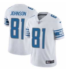 Youth Nike Detroit Lions 81 Calvin Johnson Elite White NFL Jersey