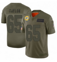 Womens Green Bay Packers 65 Lane Taylor Limited Camo 2019 Salute to Service Football Jersey