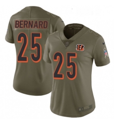 Womens Nike Cincinnati Bengals 25 Giovani Bernard Limited Olive 2017 Salute to Service NFL Jersey