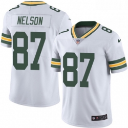 Youth Nike Green Bay Packers 87 Jordy Nelson White Vapor Untouchable Limited Player NFL Jersey