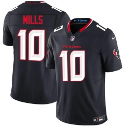 Men Houston Texans  10 Davis Mills Navy 2nd Alternate 2026 F U S E  Vapor Limited Stitched Football Jersey