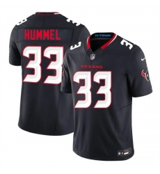 Men Houston Texans  33 Jake Hummel Navy 2nd Alternate 2026 F U S E  Vapor Limited Stitched Football Jersey