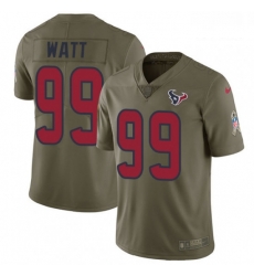 Men Nike Houston Texans 99 JJ Watt Limited Olive 2017 Salute to Service NFL Jersey