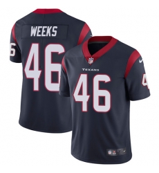 Nike Texans #46 Jon Weeks Navy Blue Team Color Mens Stitched NFL Vapor Untouchable Limited Jersey