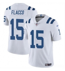 Men Indianapolis Colts 15 Joe Flacco White Vapor Limited Stitched Football Jersey