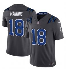 Men Indianapolis Colts 18 Peyton Manning Dark Gray 2026 F U S E Rivalries Collection Limited Stitched Football Jersey Men Indianapolis Colts 18 Peyton Manning Dark Gray 2026 F U S E Rivalries Collection Limited Stitched Football Jersey