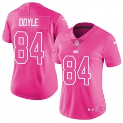 Womens Nike Indianapolis Colts 84 Jack Doyle Limited Pink Rush Fashion NFL Jersey