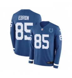 Youth Nike Indianapolis Colts 85 Eric Ebron Limited Blue Therma Long Sleeve NFL Jersey