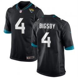 Men Jacksonville Jaguars 4 Tank Bigsby Black Stitched Game Jersey