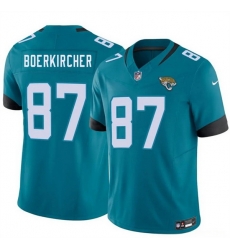 Men Jacksonville Jaguars  87 Nate Boerkircher Teal 2026 Draft F U S E  Vapor Untouchable Limited Stitched Jersey