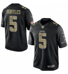 Men Nike Jacksonville Jaguars 5 Blake Bortles Limited Black Salute to Service NFL Jersey