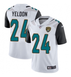 Nike Jaguars #24 T J Yeldon White Mens Stitched NFL Vapor Untouchable Limited Jersey