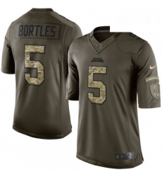 Youth Nike Jacksonville Jaguars 5 Blake Bortles Elite Green Salute to Service NFL Jersey