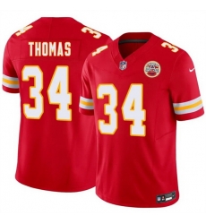 Men Kansas City Chiefs  34 Mason Thomas Red 2026 Draft F U S E  Vapor Untouchable Limited Stitched Football Jersey