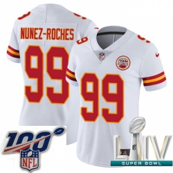 2020 Super Bowl LIV Women Nike Kansas City Chiefs #99 Rakeem Nunez-Roches White Vapor Untouchable Limited Player NFL Jersey