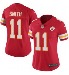 Nike Chiefs #11 Alex Smith Red Womens Stitched NFL Limited Rush Jersey