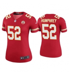 Women Kansas City Chief 52 Creed Humphrey s Red Jersey