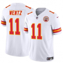 Youth Kansas City Chiefs 11 Carson Wentz White 2023 F U S E Vapor Untouchable Limited Stitched Football Jersey