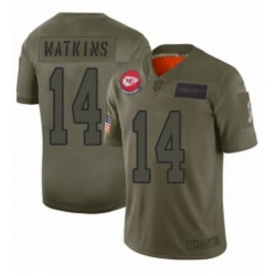 Youth Kansas City Chiefs 14 Sammy Watkins Limited Camo 2019 Salute to Service Football Jersey