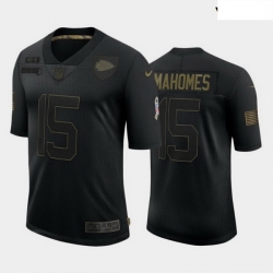 Youth Kansas City Chiefs 15 Patrick Mahomes Black Camo 2020 Salute To Service Limited Jersey