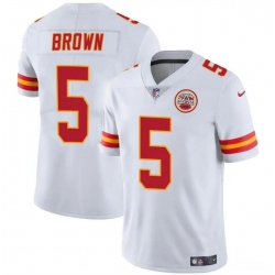 Youth Kansas City Chiefs 5 Hollywood Brown White Vapor Untouchable Limited Stitched Football Jersey