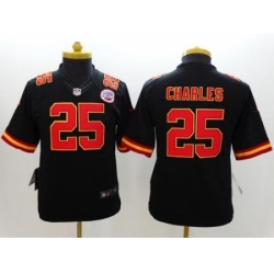 Youth Nike Kansas City Chiefs #25 Jamaal Charles Black Alternate Stitched NFL Limited Jersey