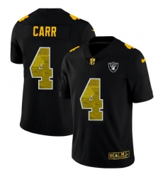 Las Vegas Raiders 4 Derek Carr Men Black Nike Golden Sequin Vapor Limited NFL Jersey