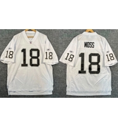 Men Las Vegas Raiders 18 Randy Moss White Stitched Jersey Men Las Vegas Raiders 18 Randy Moss White Stitched Jersey