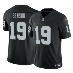 Men Las Vegas Raiders  19 Malik Benson Black 2026 Draft F U S E  Vapor Untouchable Limited Stitched Football Jersey
