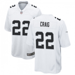 Men Las Vegas Raiders 22 Roger Craig Nike White Vapor Limited Jersey