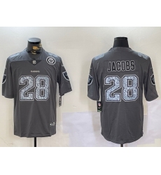 Men Las Vegas Raiders 28 Josh Jacobs Grey Limited Stitched Jersey 2