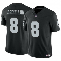 Men Las Vegas Raiders 8 Ameer Abdullah Black 2024 F U S E Vapor Stitched Football Jersey