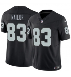 Men Las Vegas Raiders  83 Jalen Nailor Black 2026 F U S E  Vapor Untouchable Limited Stitched Football Jersey