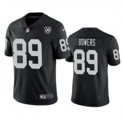 Men Las Vegas Raiders 89 Brock Bowers Black 2024 65th Anniversary Patch Vapor Stitched Football Jersey