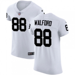 Men Nike Raiders #88 Clive Walford White Stitched NFL Vapor Untouchable Elite Jersey