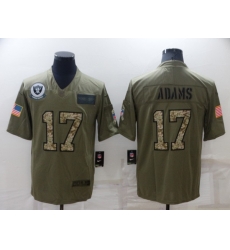 Men's Las Vegas Raiders #17 Davante Adams Olive Camo Salute To Service Limited Stitched Jersey