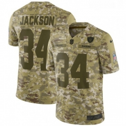 Mens Nike Oakland Raiders 34 Bo Jackson Limited Camo 2018 Salute to Service NFL Jersey