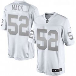 Mens Nike Oakland Raiders 52 Khalil Mack Limited White Platinum NFL Jersey