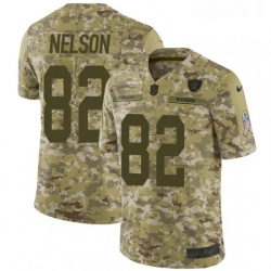 Mens Nike Oakland Raiders 82 Jordy Nelson Limited Camo 2018 Salute to Service NFL Jersey