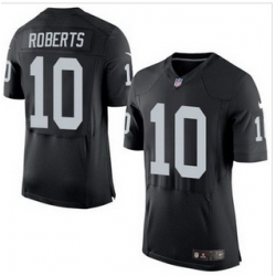 Mens Oakland Raiders 10 Seth Roberts Black Team Color 2015 NFL Nike Elite Jersey