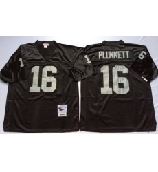 Mitchell And Ness Raiders #16 16 Jim Plunkett balck Throwback Stitched NFL Jersey